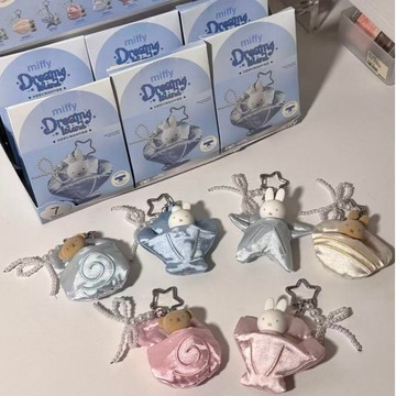 🌊WBP免運🌊馬克圖布&米菲MIFFY聯動 米菲夢幻海島系列吊飾盲盒 米菲兔公仔吊飾 挎包毛絨玩偶米菲兔 手機吊飾 盒玩