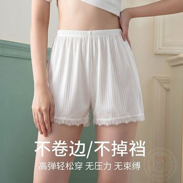⏳倒數出清⏳安全褲寬鬆版三分冰絲打底褲透氣防走光配裙子甜美蕾絲不卷邊