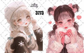 original sticker no.3773 人物貼紙 原創貼紙 原創人物貼紙 裝飾貼紙 cotton melody