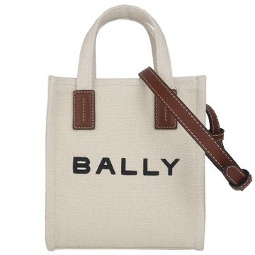 BALLY CRYSTALIA 白色帆布直立肩背/手提包