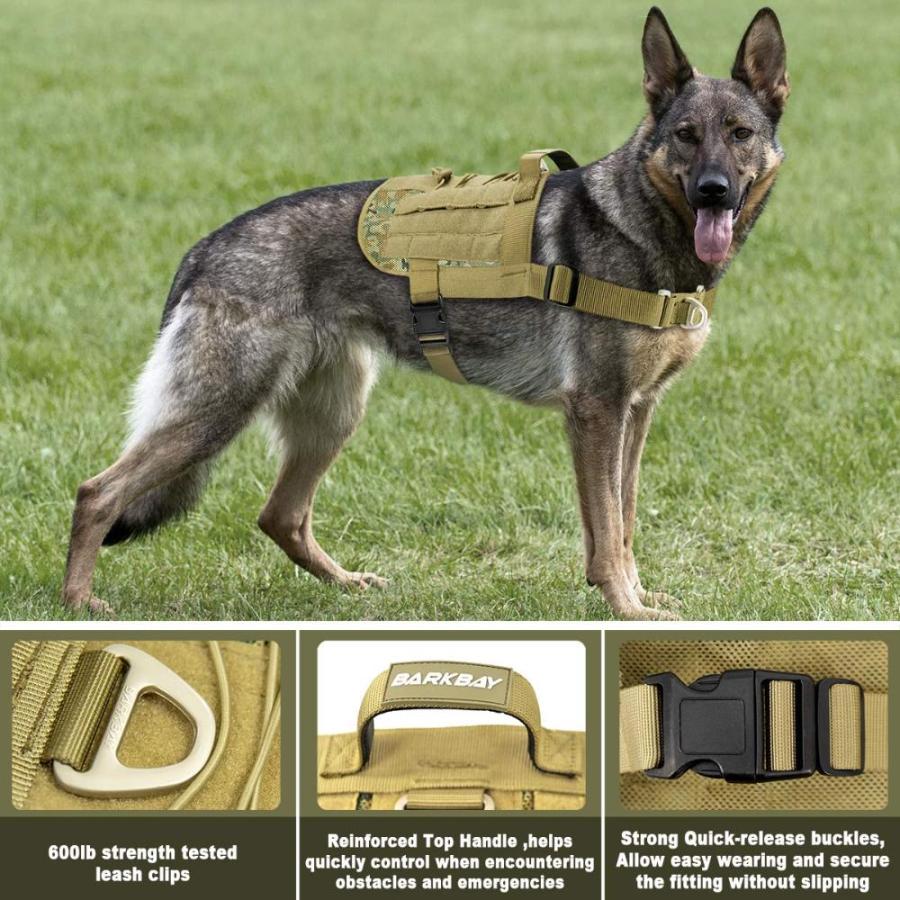 Tactical Dog Harness NoPull Training Large with HandleMilitary Service Dog