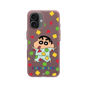 iPhone 17 Clear (相機按鈕) 晶醺玫 - 蠟筆小新 Crayon Shinchan - 小新睡衣款