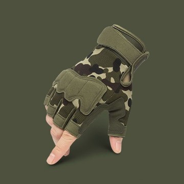 【臺灣出貨】半指手套男健身擼鐵戶外運動戰術拳擊格鬥特種兵騎行防滑耐磨半截