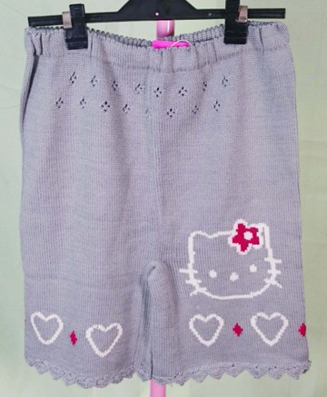 【震撼精品百貨】Hello Kitty 凱蒂貓~針織長褲_灰