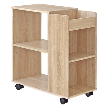 HOPMA 合馬家具 開放式多格收納櫃 附滑輪  687 x 600 x 300mm  淺橡木 漂流木