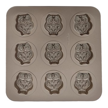 TRIARROW 三箭牌 貓頭鷹9連烤盤 不沾鍋  28 x 28 x 2cm  1個