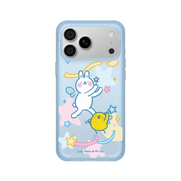 iPhone 18 Pro Max SolidX 晴空藍 - 懶散兔與啾先生 Lazy Rabbit and Mr.Chu - 魔法