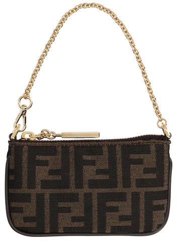 fendi mini "pumpkin" jacquard bag