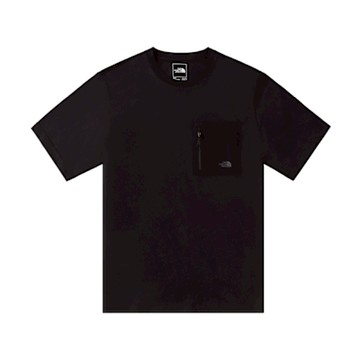 The North Face 北臉 短袖上衣 男 M SS HYBRID POCKET TEE 黑 NF0A8C7TJK3