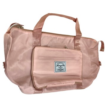 折疊旅行袋 單人 1個  甜蜜粉  F