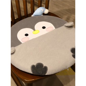 毛絨企鵝坐墊記憶棉辦公室久坐椅子學生屁股墊椅墊凳子墊子座墊