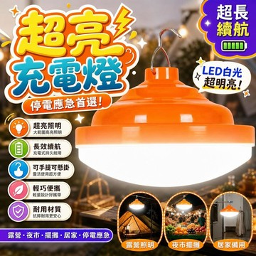🔥桃園有貨🔥家用停電超亮LED應急充電照明燈泡戶外露營夜市擺攤無線便攜白光