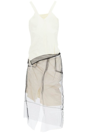 Maison Margiela - Abito Midi In Calico' Imbottito