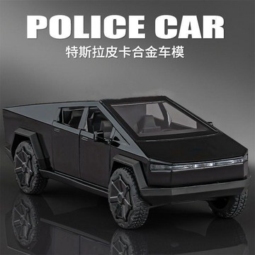 臺灣發貨>大號特斯拉合金皮卡仿真玩具車收藏車模可拆卸小汽車男孩模型新年RYV