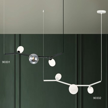 鐵藝玻璃造型吊燈 F37-21-90331、90332