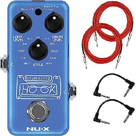 NUX NDL-3 HOOK Drum ＆ Loop Mini Looper Pedal Bundle with Instrument Cables and Patch Cables