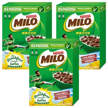 MILO 美祿可可球早餐脆片 含豐富維他命及礦物質 全穀營養  170g  3盒