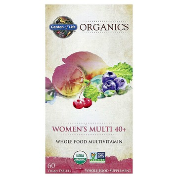Garden of Life, Organics，40 歲以上女性多營養素片，60 片全素片