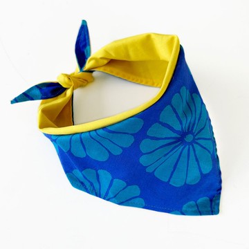 狗狗專屬名領巾-客製化(大型犬)- 和風藍