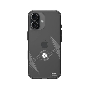 iPhone 17 Clear (相機按鈕) 酷墨灰 - 迪士尼-星際大戰 Star Wars - 鈦戰機-線條白