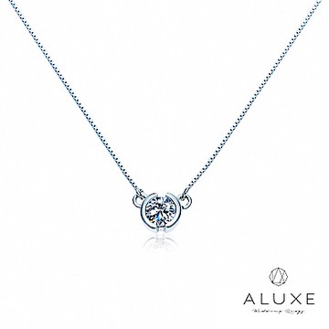 ALUXE 亞立詩 0.30克拉 FVS2 18K金 鑽石項鍊 明月 NS0665