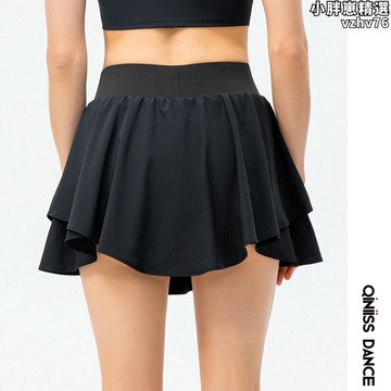 【限時優惠】【好康】拉丁舞半身裙舞蹈練功服服短裙子跳舞國標舞女成人防走光運動褲裙