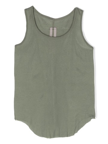 Rick Owens Kids - raw-cut cotton tank top - kids - Cotton - 6 yrs - Green