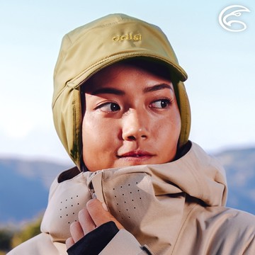 【ADISI】輕量3L防水高透氣包耳帽 (內刷毛) AH22022 / 油棕卡其