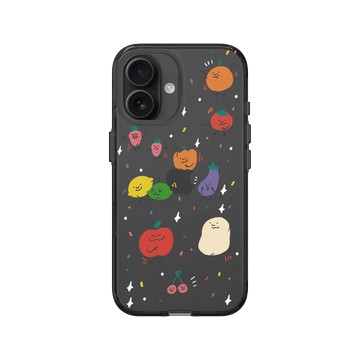 iPhone 16 Clear (相機按鈕) 酷墨灰 - 咻咻熊 XiuXiubear - 阿泥與蔬菜好朋友