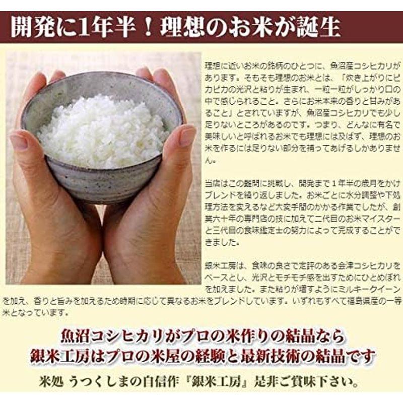 福島県産 白米 銀米工房 30kg (5kg×6袋) 令和4年産