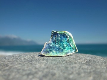 Half Dome 掐絲琺瑯純銀戒指 Fine Cloisonne Enamel Silver Ring