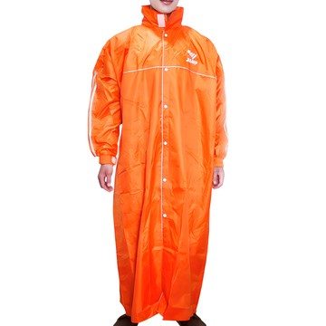 JUMP 優雅前開連身風雨衣  橘色  3XL