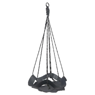 POST GENERAL 工業風編織植物吊籃 5號盆  黑色  L  1個