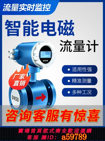 【全網低價 可打統編】智能污水液體泥漿流量計管道插入分體式電子電磁流量計流量傳感器