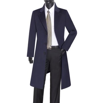 毛呢大衣男2025冬季新款商務休閑羊絨外套中長款英倫時尚修身加厚