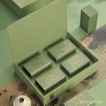 茶葉禮盒 茶葉罐禮盒 送禮禮盒 高檔禮盒 新款高級感茶葉包裝盒空禮盒明前龍井嶗山綠茶包裝盒半斤一斤裝