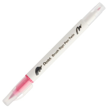 Pentel 飛龍 SESW30C 雙頭柔繪筆-深紅色