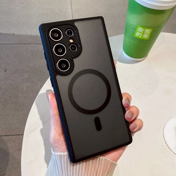 膚感磨砂 側邊防滑 帶磁吸圈 適用 三星 S25 Ultra S24 FE S23+ S23 Ultra A07 防摔殼