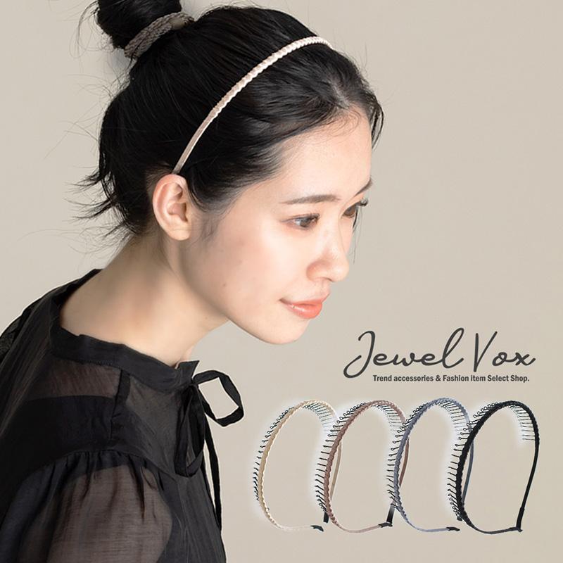 jewel vox カチューシャ コーム付き ヘアアクセ | LINEショッピング