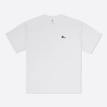 CONVERSE LOOSE SNEAKER PATCH TEE 短袖上衣 男女 白色_10027239-A01