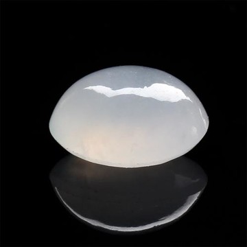 【雅紅珠寶】天然白翡翠玉蛋面-晶瑩透明