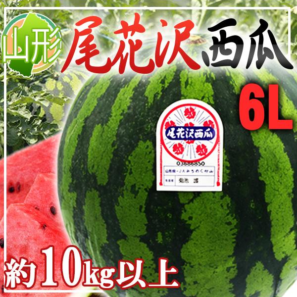 山形県産　尾花沢西瓜　6L　約10kg以上