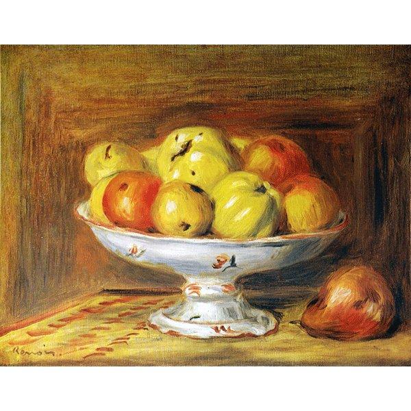 ルノワール 、【リンゴ売り】、希少画集画、新品高級額・額装付、状態良好 世界の名画シリーズ、プリハード複製画 ピエール・オーギュスト