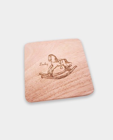 【小盒子】木製杯墊 /橡木/禮物/居家/喬遷禮/來店禮/企業贈品