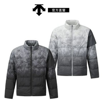 【DESCENTE】GOLF 迪桑特 男士 高爾夫球羽絨外套(黑色/灰色)