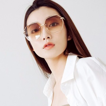 山茶的橙光夢境│星願果凍雲紗棕漸層縷空墨鏡│UV400太陽眼鏡