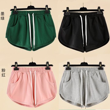 夏季休閑短褲女裝運動韓版外穿純棉熱褲高腰寬松原宿百搭居家褲子