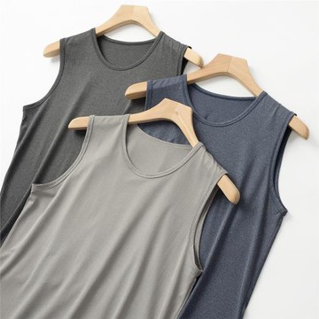 客供面料 男士網眼快干背心 圓領無袖T恤 打底衫輕薄 夏款男裝