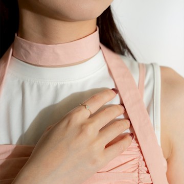 QUEENSHOP_ S 女裝 正韓 925純銀氣質珠光愛心戒指 兩色售 現+預 【07060246】