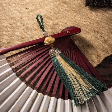 蓮花流蘇鑰匙扣掛件創意個性手工編制繩汽車鑰匙圈環女士復古掛飾